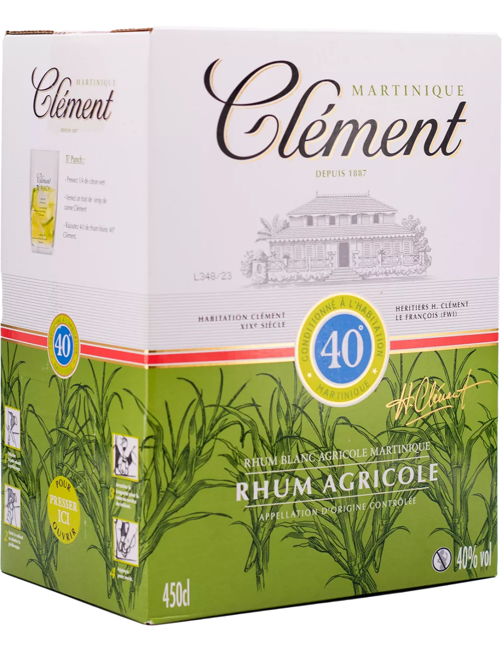 Clément 40° - CUBI 4,5L - Rhum blanc