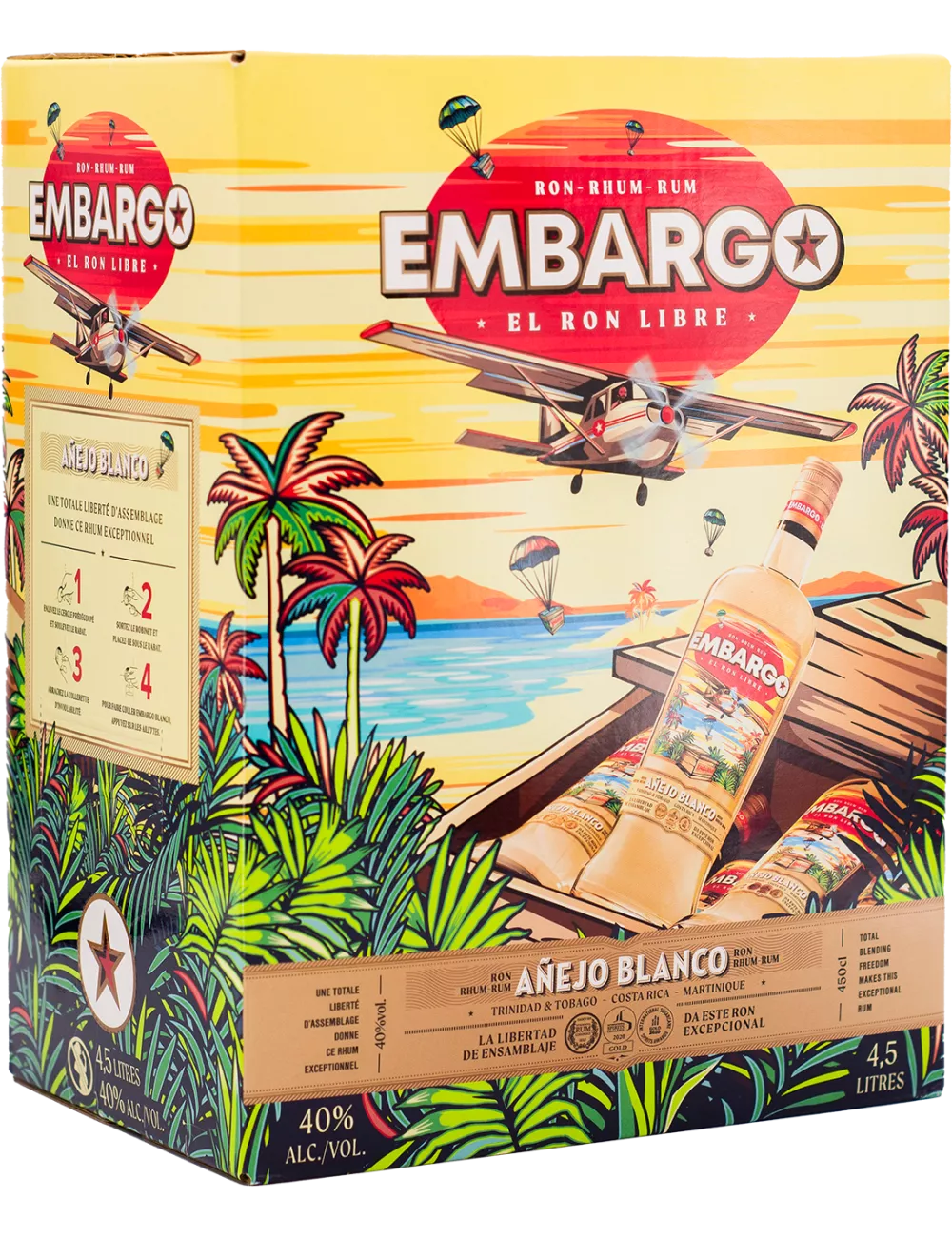 Embargo - Añejo Blanco - CUBI 4,5L - Rhum blanc