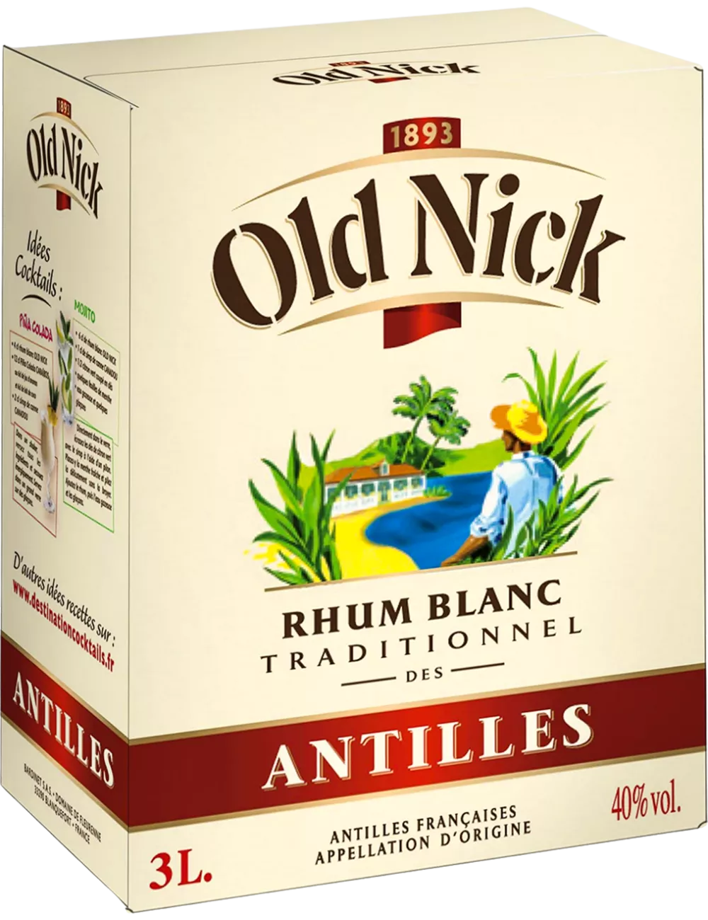 Old Nick 40° - CUBI 3L - Rhum blanc
