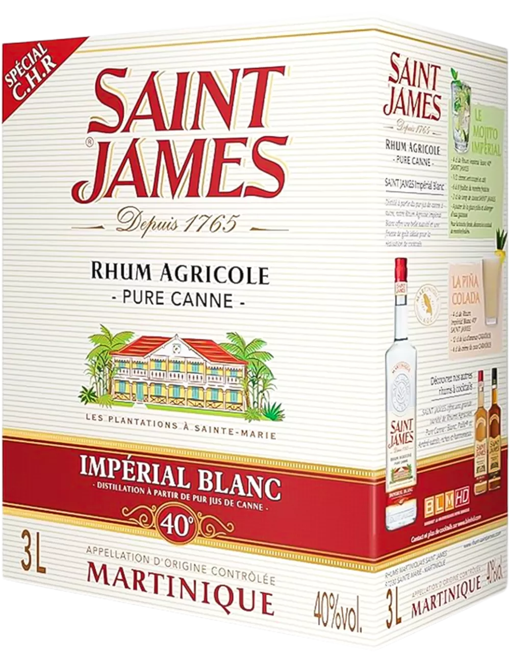 Saint James - CUBI 3L - Rhum blanc