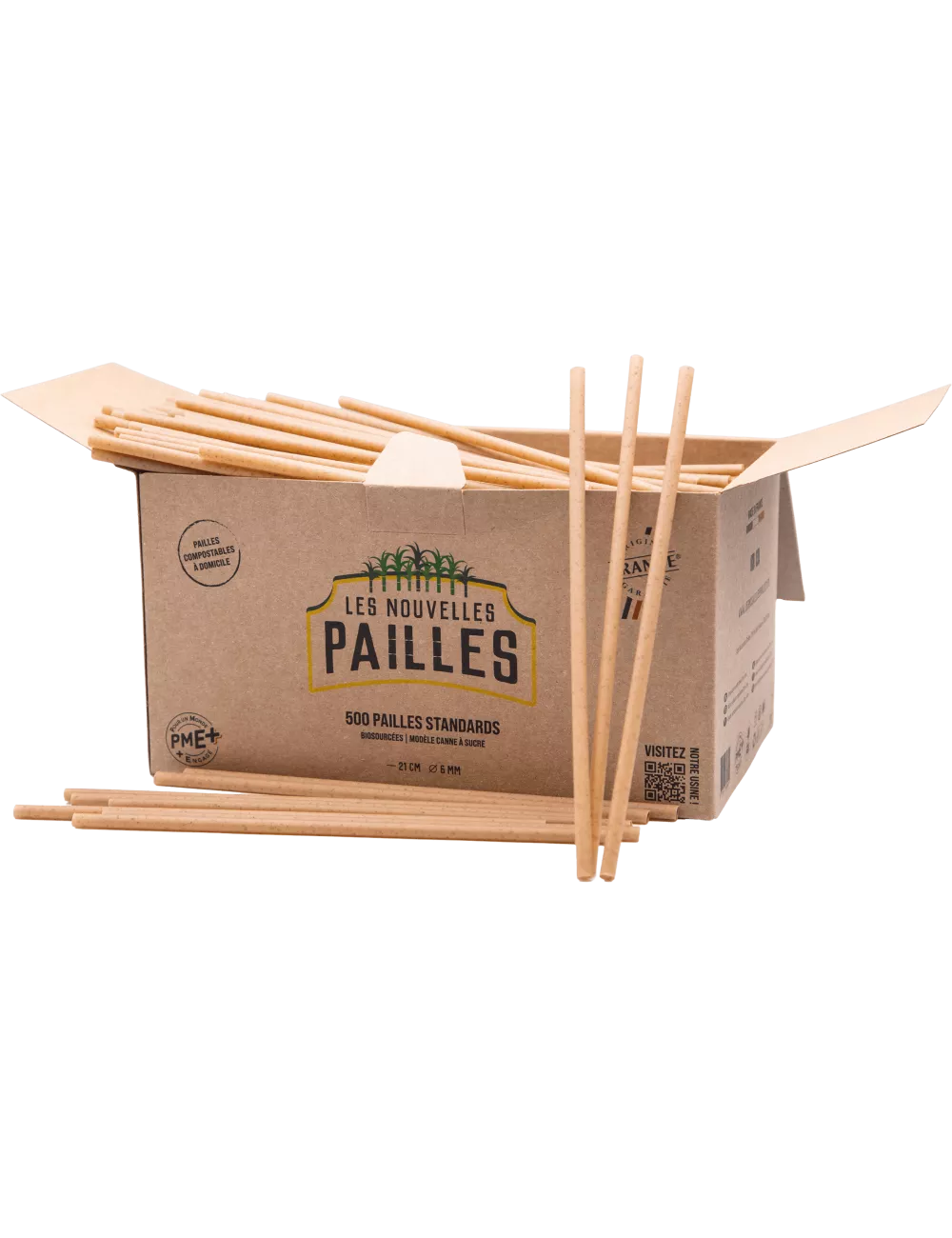 Les Nouvelles Pailles - Fibre de canne à sucre - 21cm x500