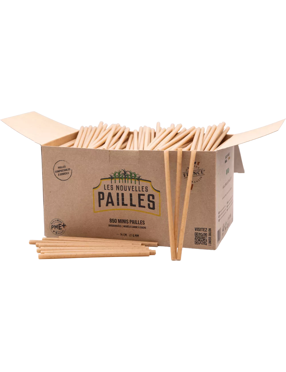 Les Nouvelles Pailles - Fibre de canne à sucre - 14cm x850