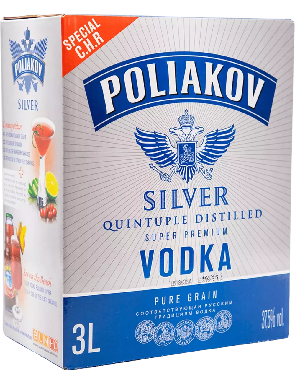 Poliakov Silver - CUBI 3L - Vodka