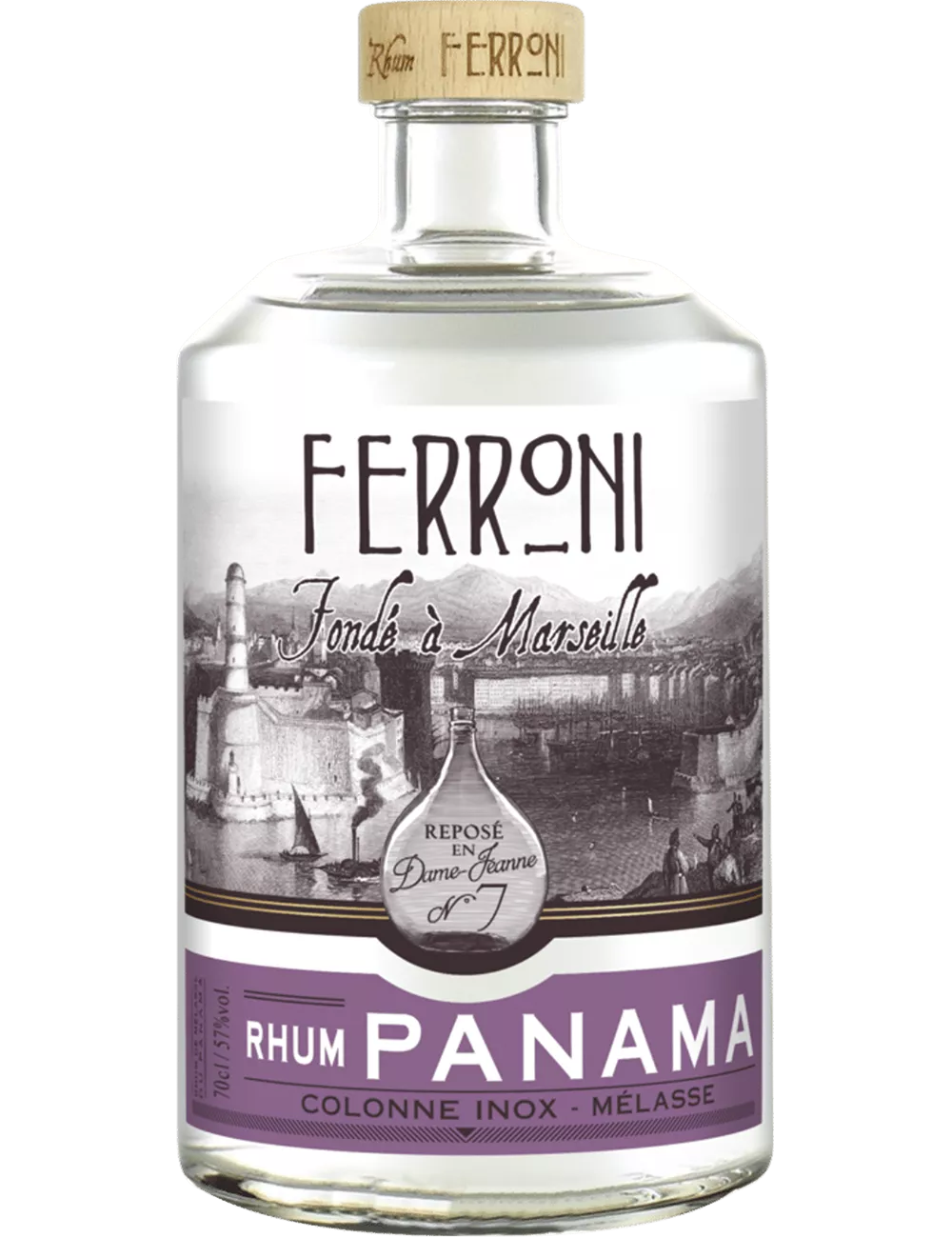 Ferroni - Dame Jeanne - N°7 Panama - Rhum blanc de mélasse