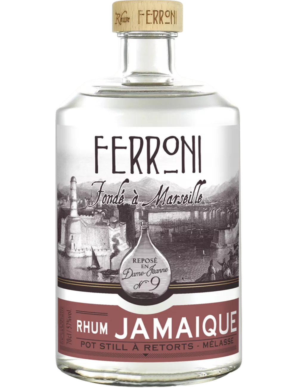 Ferroni - Dame Jeanne - N°9 Jamaïque - Rhum blanc de mélasse