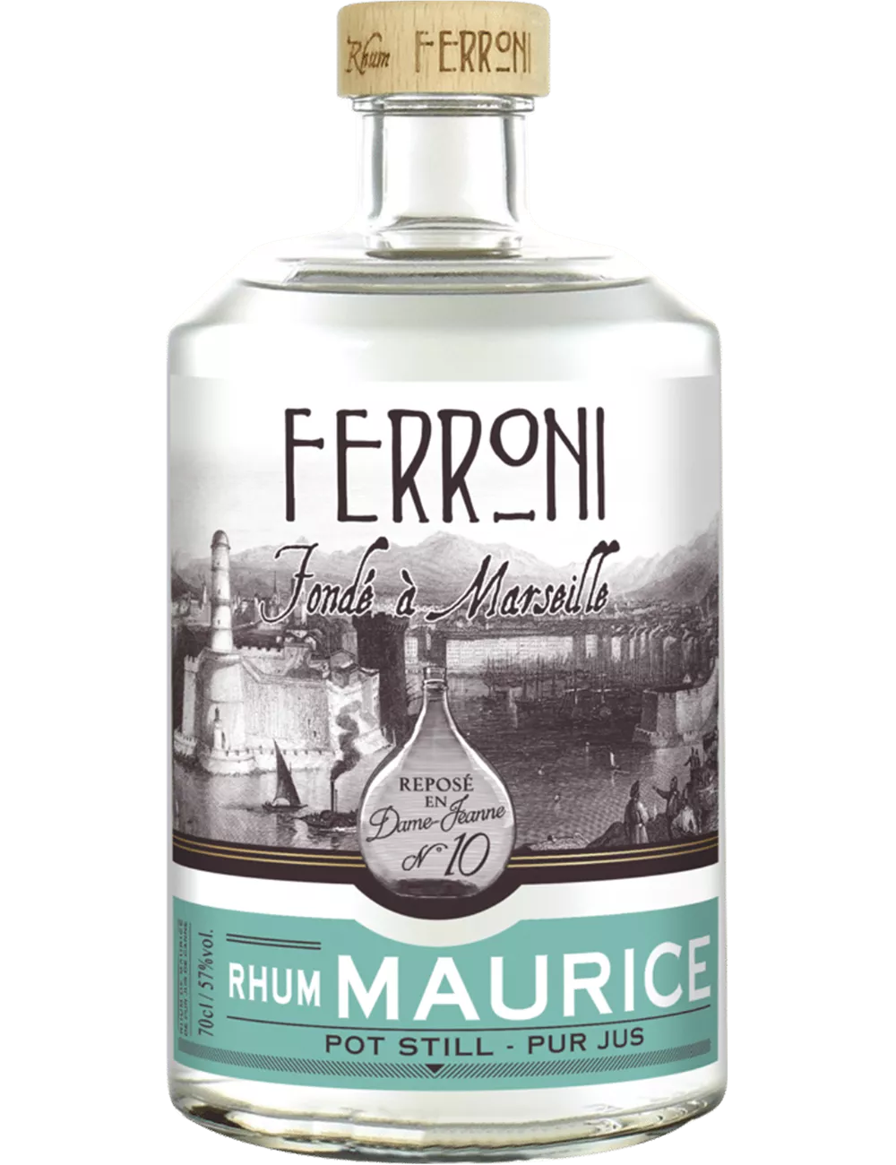 Ferroni - Dame Jeanne - N°10 Maurice - Rhum 100% pur jus de canne blanc