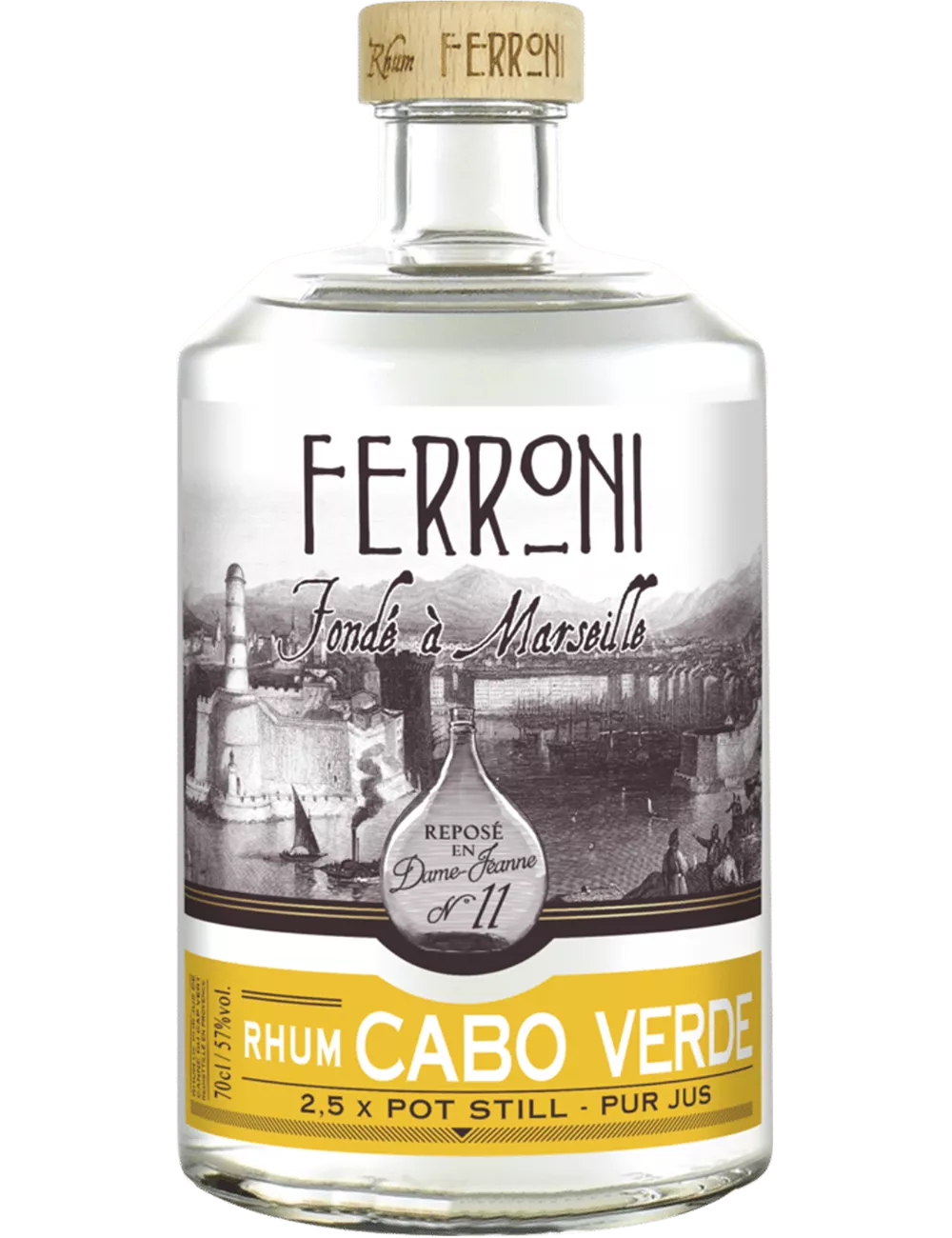 Ferroni - Dame Jeanne - N°11 Cabo Verde - Rhum 100% pur jus de canne blanc